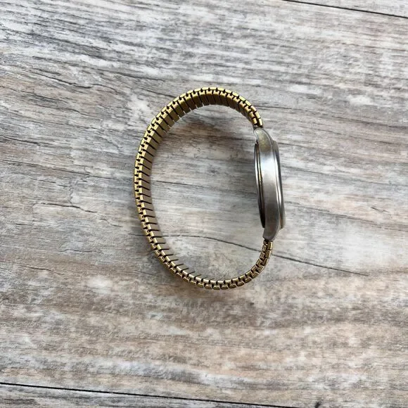 Carriage Gold Stretch Watch White Dial Arabic Numerals Classic Vintage Antique - Picture 7 of 9